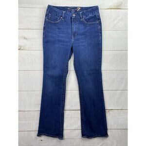 Seven7 Jeans Womens 14 Dark Wash Tummyless High Rise Slim Boot Stretch Pockets